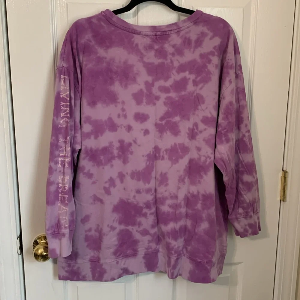 Urban National 2x purple tie dye long sleeve t-shirt - Picture 3 of 7